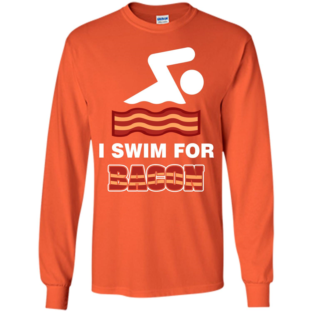Bacon T-shirt I Swim For Bacon T-shirt Orange