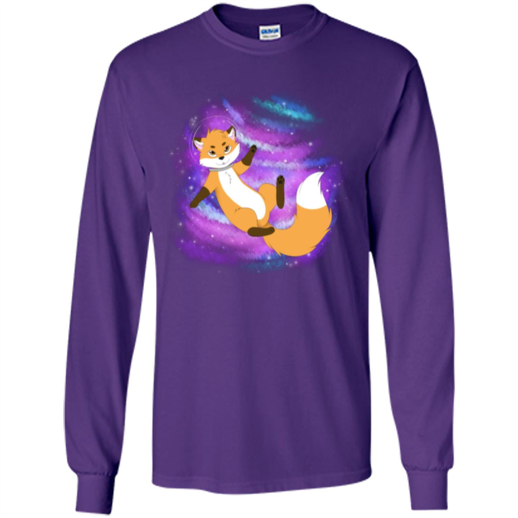 Space Fox T-shirt Purple