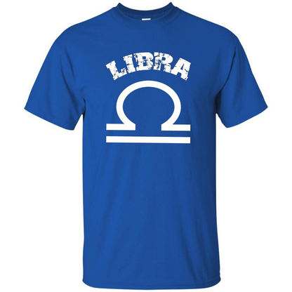 Libra T-shirt Libra Symbol Zodiac October Birthday T-shirt Royal
