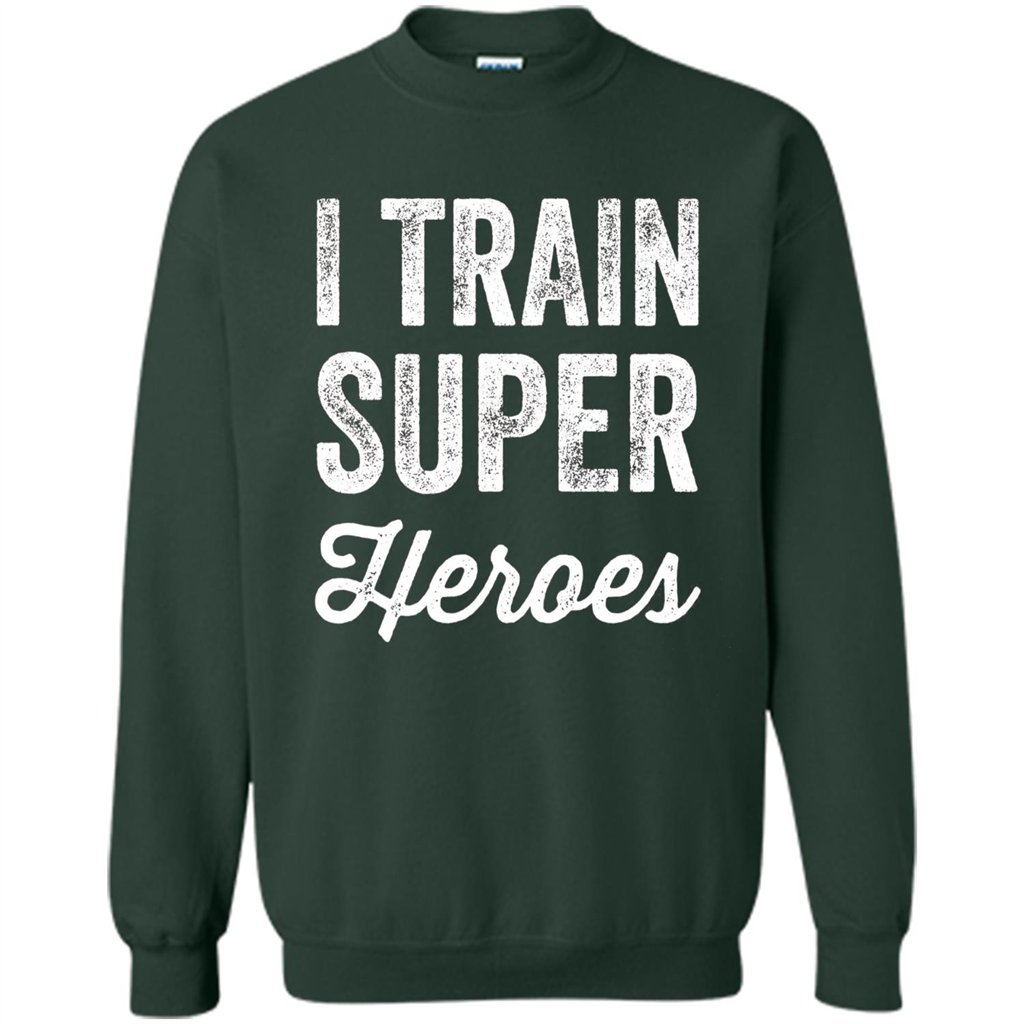 I Train Superheroes T-shirt Forest Green