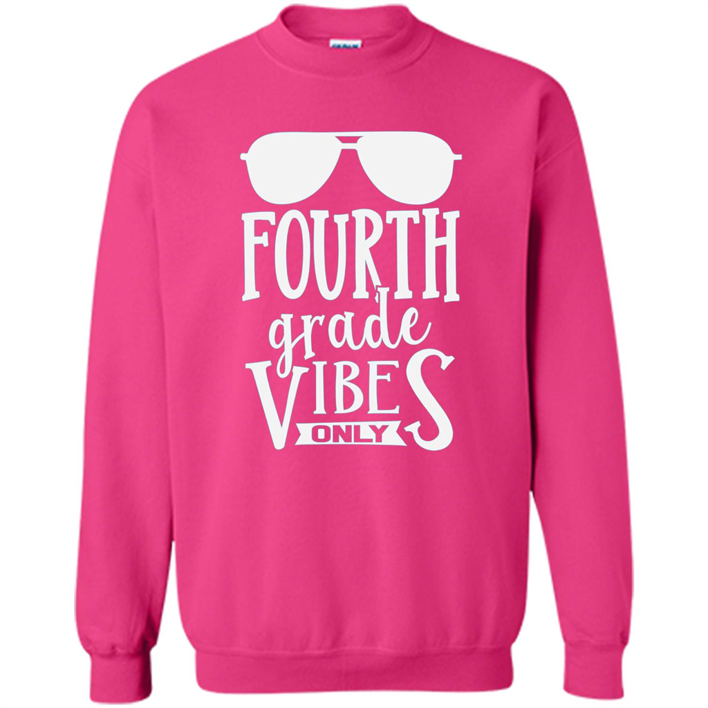 Fourth Grade Vibes Only T-shirt Back To School T-Shirt Heliconia