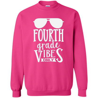 Fourth Grade Vibes Only T-shirt Back To School T-Shirt Heliconia