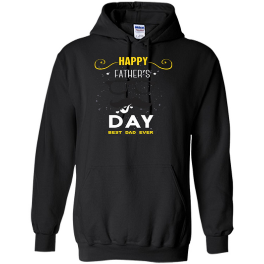 Happy Fathers Day T-shirt Best Dad Ever Black