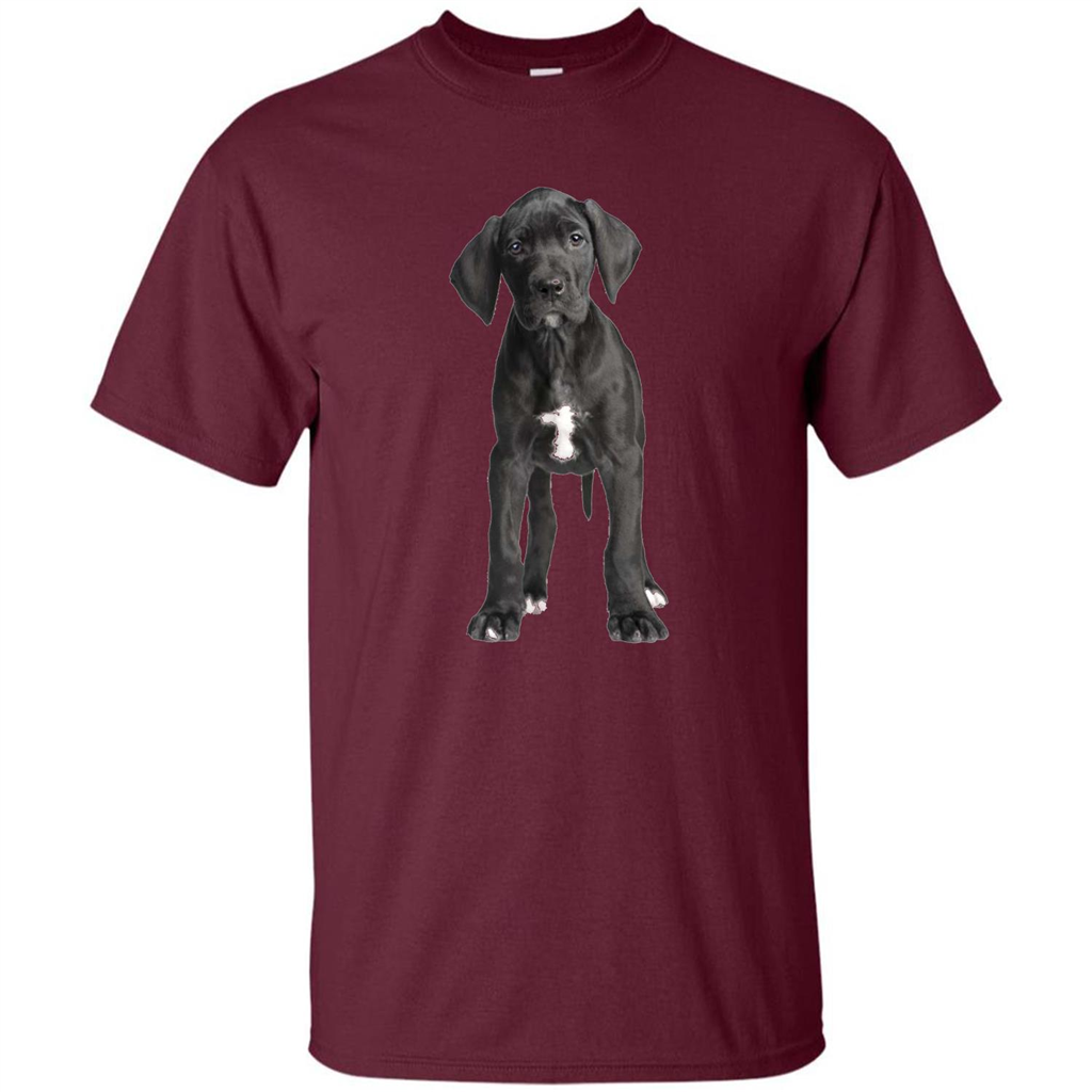 Great Dane Puppy T-shirt Maroon