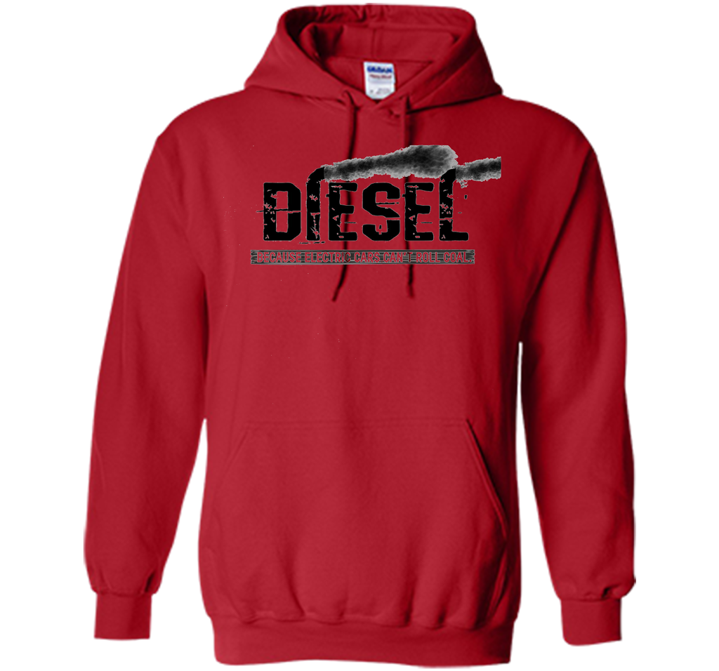 Diesel Rolling Coal T-Shirt Black Smoke Lifted Truck T-shirt Red