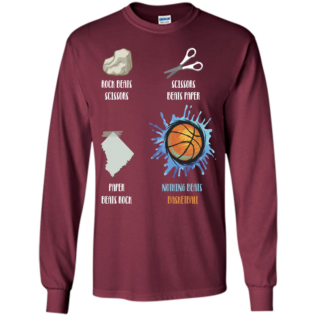 Baskettball T-shirt Nothing Beats Basketball Maroon