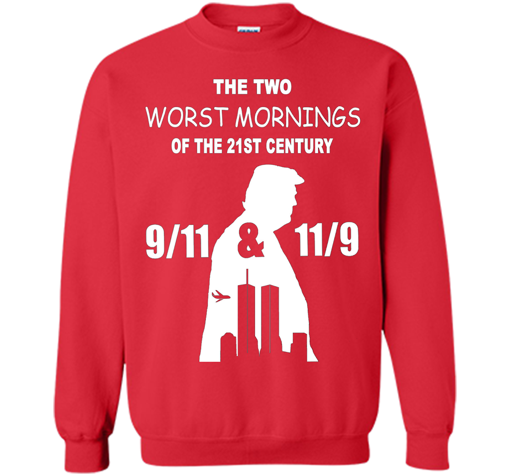 The Two Worst Mornings Of The 21st Century 9/11 And 11/9 T-shirt Red