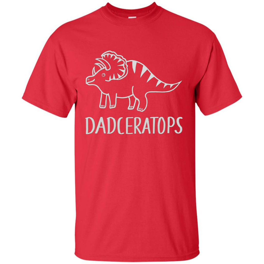 Dinosaur Family Triceratops T-shirt Red