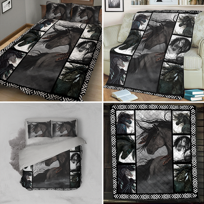 Majestic Horse 3D Throw Blanket