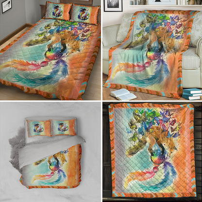 Beautiful Fox and Butterflies 3D Throw Blanket
