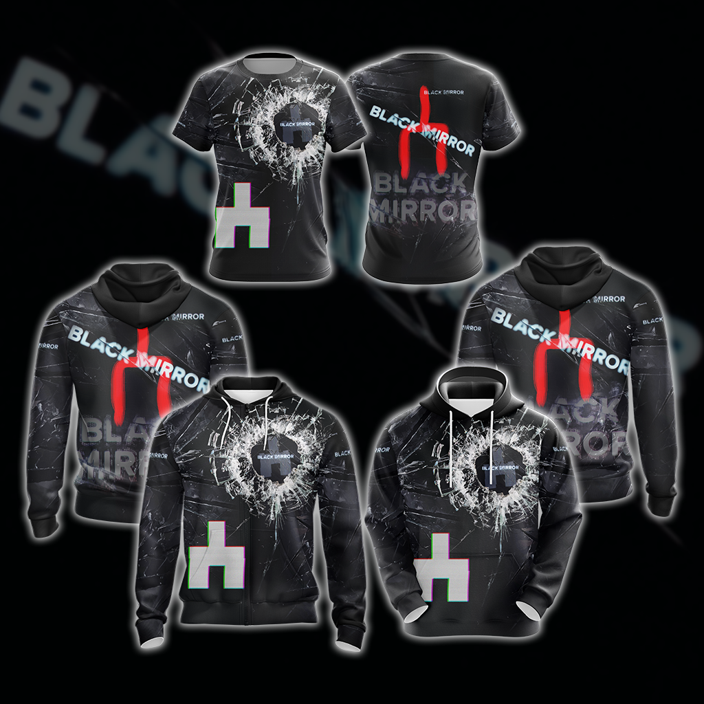 Black Mirror New Look Unisex Zip Up Hoodie