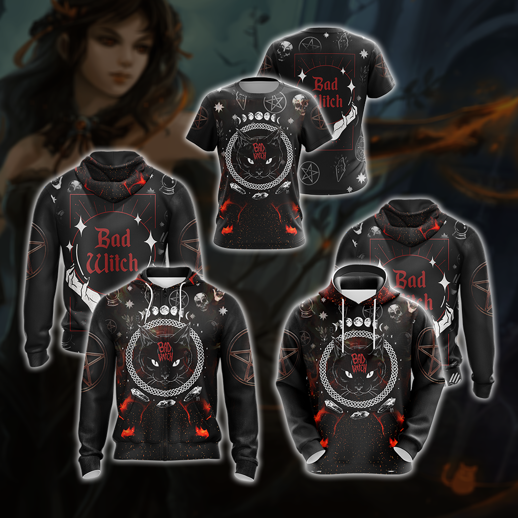 Bad Witch Unisex 3D Hoodie