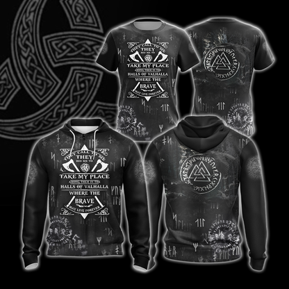 Viking Prayer Unisex 3D T-shirt Zip Hoodie Pullover Hoodie
