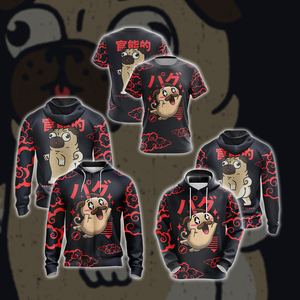 Pug Japanese Dogs Unisex 3D Hoodie