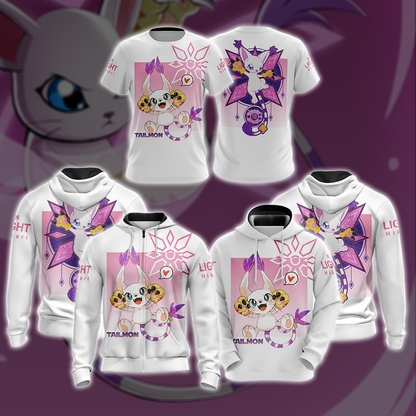 Digimon Tailmon Unisex 3D Pullover Hoodie