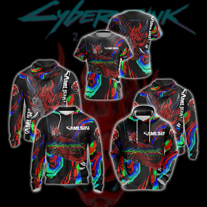 Cyberpunk 2077 - Samurai logo Unisex 3D Hoodie