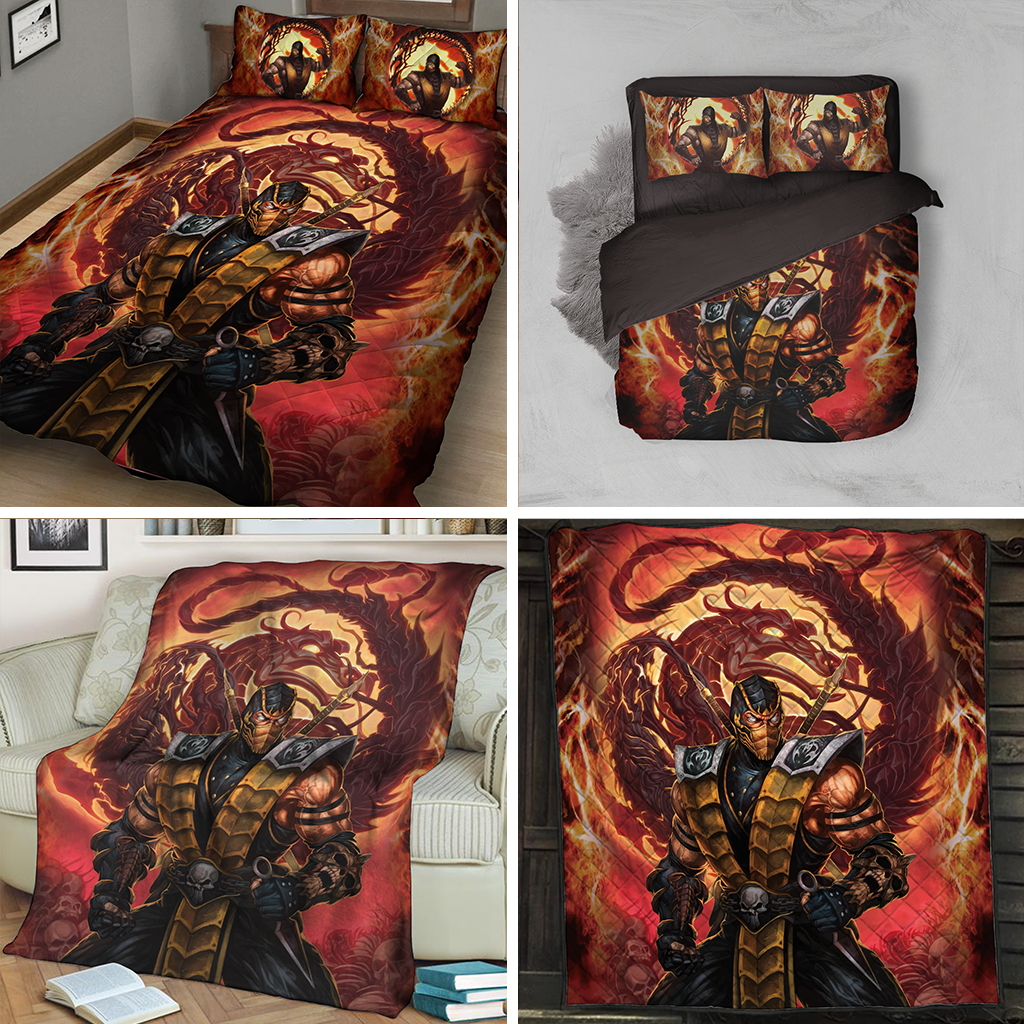 Mortal Kombat Scorpio 3D Throw Blanket