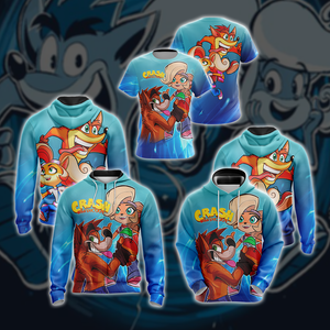 Crash Bandicoot - Crash and Coco Unisex Zip Up Hoodie