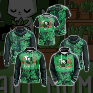 Plant Cat Mom Unisex Zip Up Hoodie