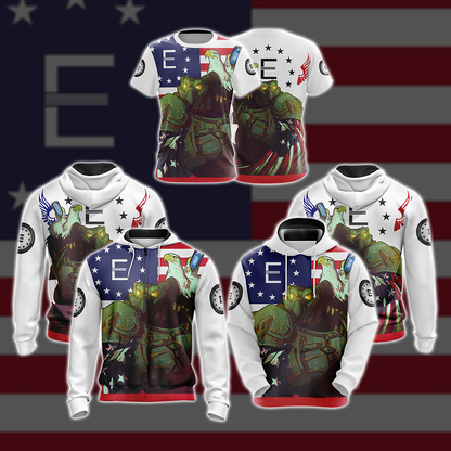 Fallout - Enclave Flag Unisex Zip Up Hoodie