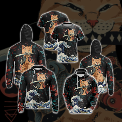 Cat Japanese Unisex 3D T-shirt