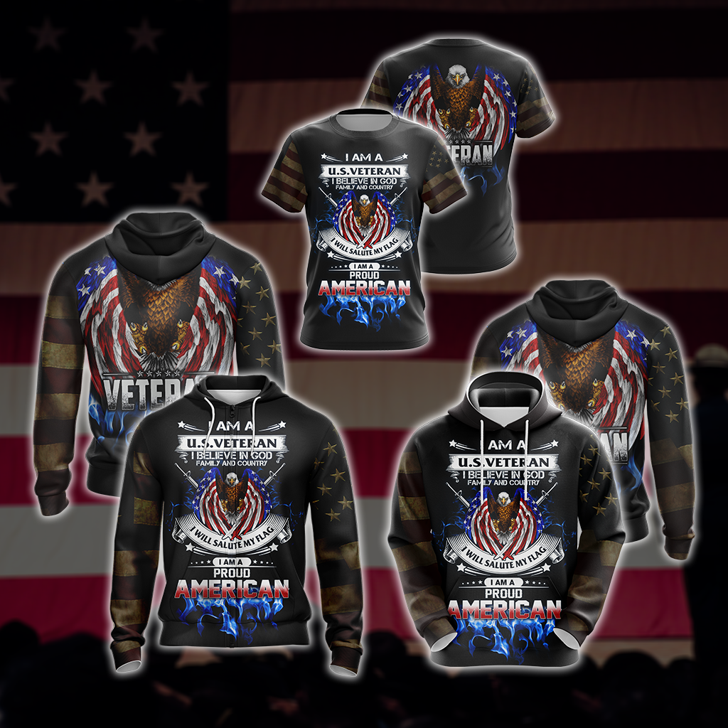 I Am A U.S. Veteran I Believe In God Family And Country Unisex 3D T-shirt