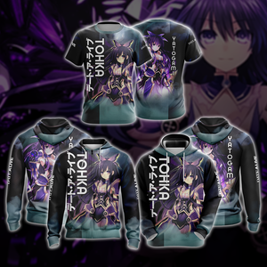 Date A Live - Tohka Yatogami 3D Zip Up Hoodie