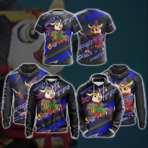 Crash Bandicoot Penta Penguin Unisex 3D Pullover Hoodie