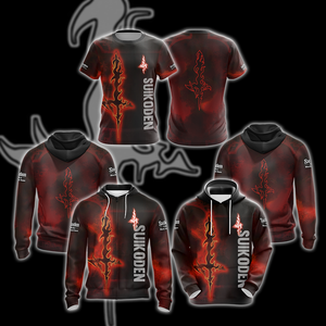 Suikoden Black Sword Rune Unisex 3D Hoodie