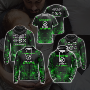 Father's Day Achievement Unlocked Fatherhood Unisex 3D Hoodie