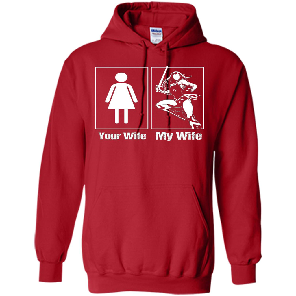 My Wife Is Super Woman T-shirt Mens Your Wife My Wife Red