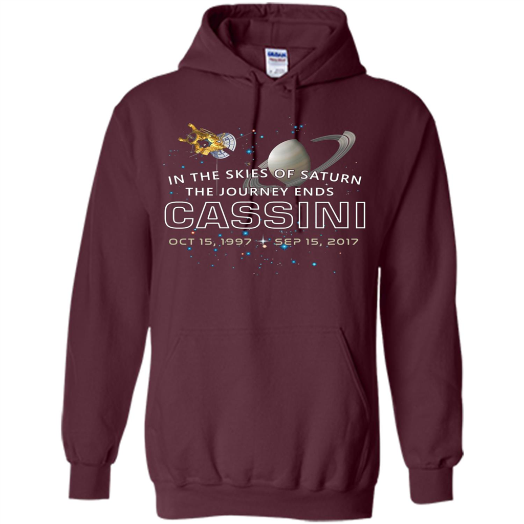 Cassini Spacecraft: End Of Mission At Saturn T-shirt Maroon