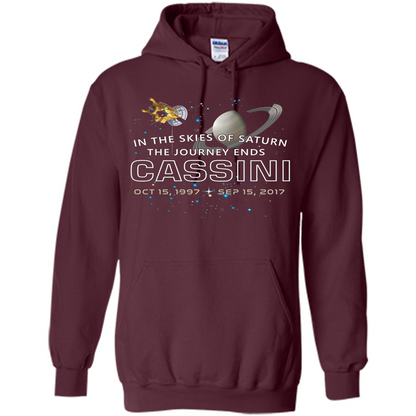 Cassini Spacecraft: End Of Mission At Saturn T-shirt Maroon