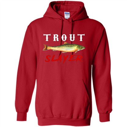 Fisherman T-shirt Trout Slayer T-Shirt Red