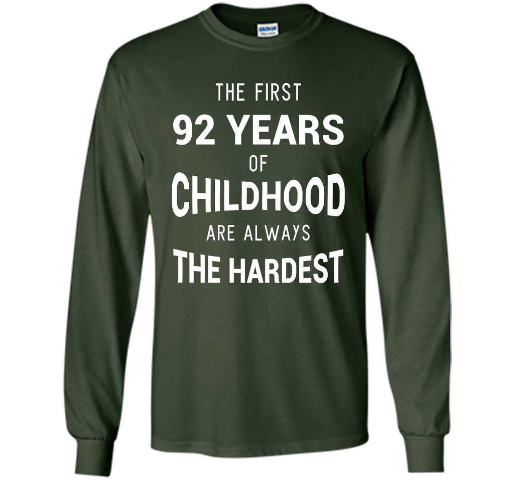 Funny 92nd Birthday Joke Gift 92 Years Old Novelty Gag Shirt cool shirt Forest Green