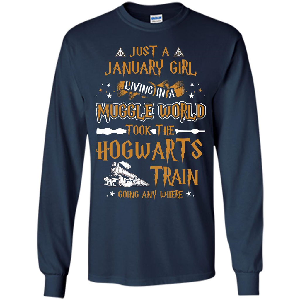 Harry Potter T-shirt Just A January Girl Living In A Muggle World