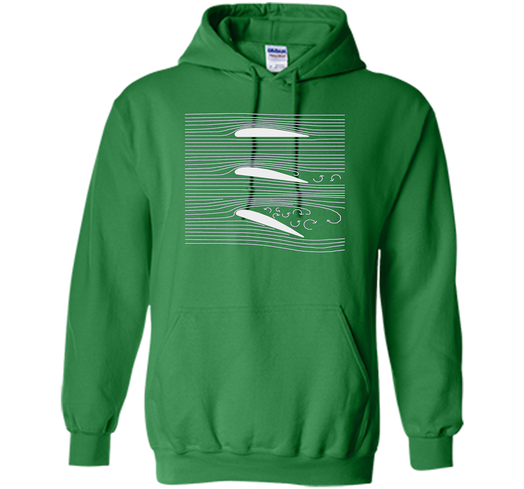 Airplane Wing T-shirt Aerospace Airfoil Stall Diagram Irish Green