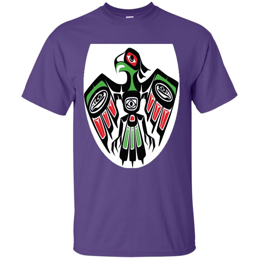 Native American Eagle T-shirt Purple