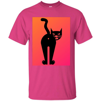 Cat Butt T-shirt Funny Cat Attitude T-shirt Heliconia