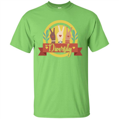 Diversity T-shirt Human Rights T-shirt Lime