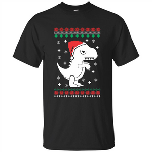 Dinosaur Christmas T-shirt T-rex T-shirt