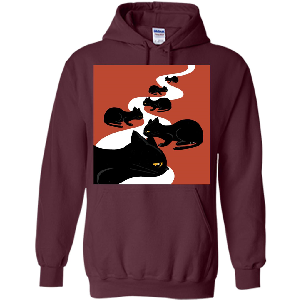 Cat T-Shirt Cat Flow Maroon
