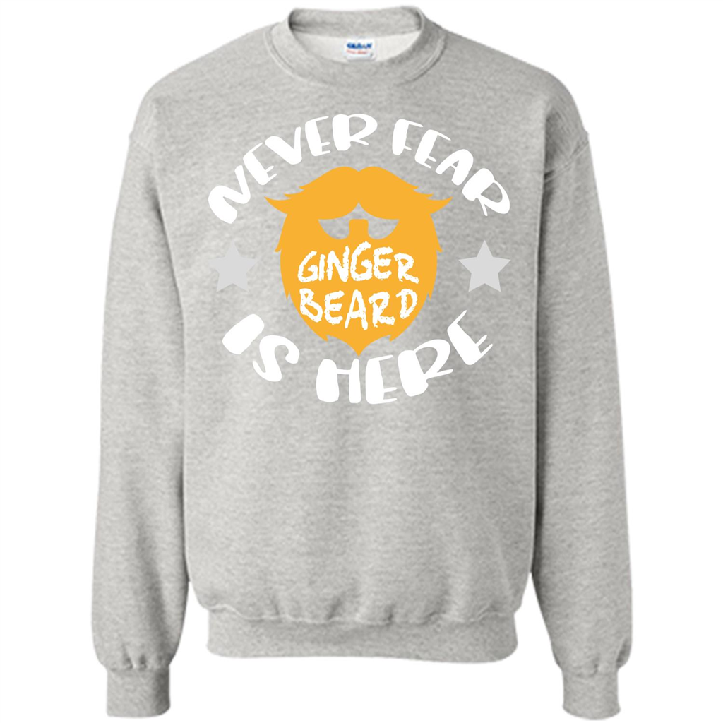 Bearded T-shirt Never Fear Ginger Beard Is Here Ash