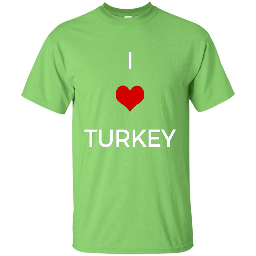I Love Turkey T-shirt Lime