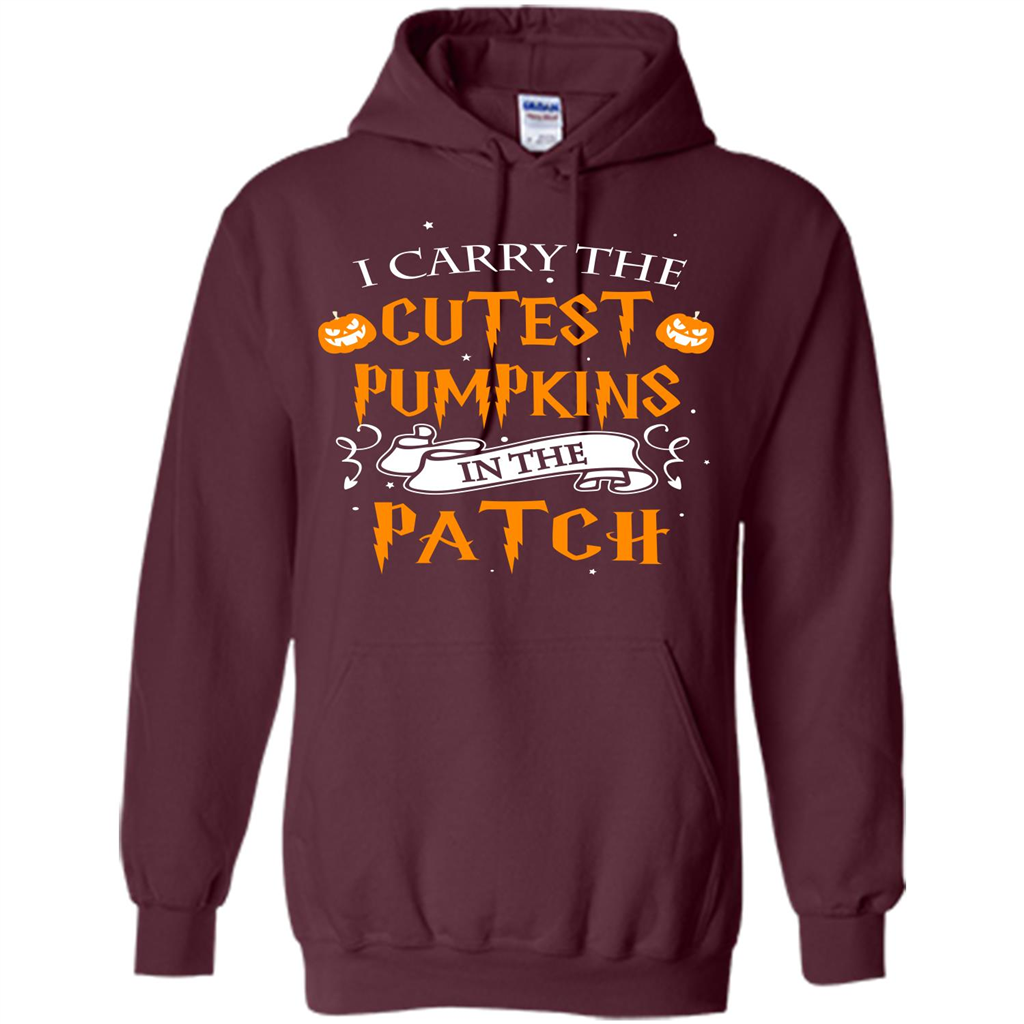 Halloween T-shirt I Carry The Cutest Pumpkins In The Patch T-shirt Maroon