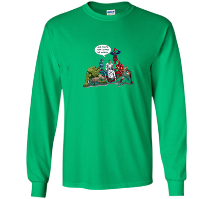 That's How I Saved The World T-shirt Irish Green