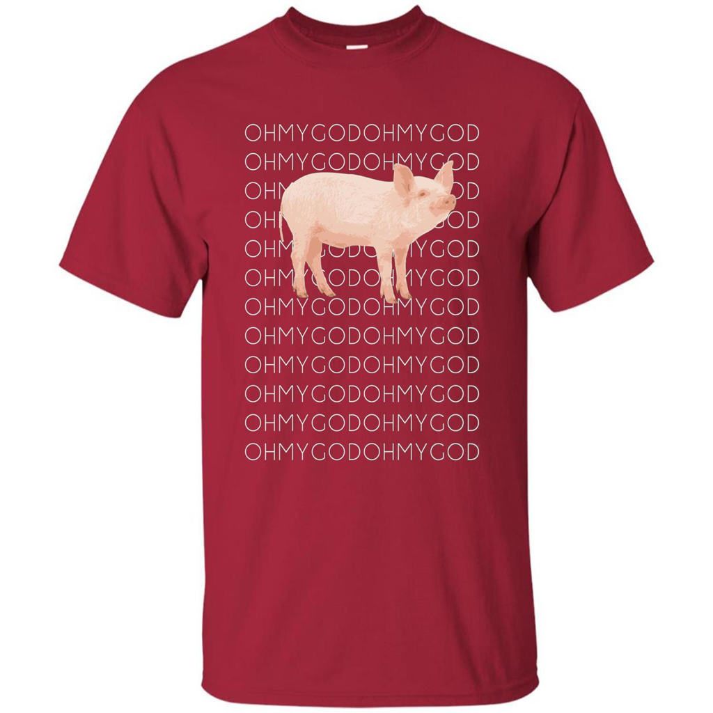Oh My God Pig T-shirt Cute Pig T-shirt Cardinal