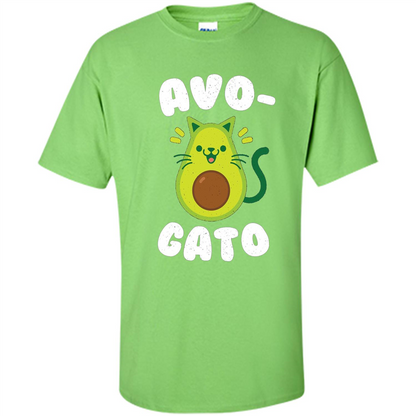 Avogato - Avocado Cat - Funny Avocado T-shirt Lime