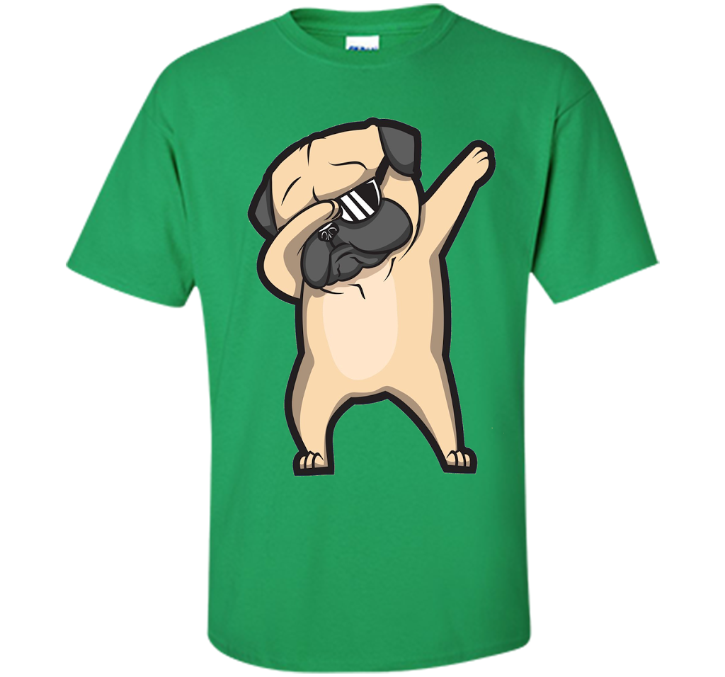 Dabbing Pug Shirt - Cute Funny Dog Dab T-Shirt t-shirt Irish Green