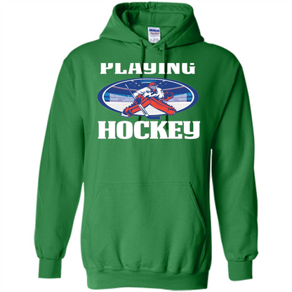 Funny Hockey T-shirt Playing Hockey Irish Green